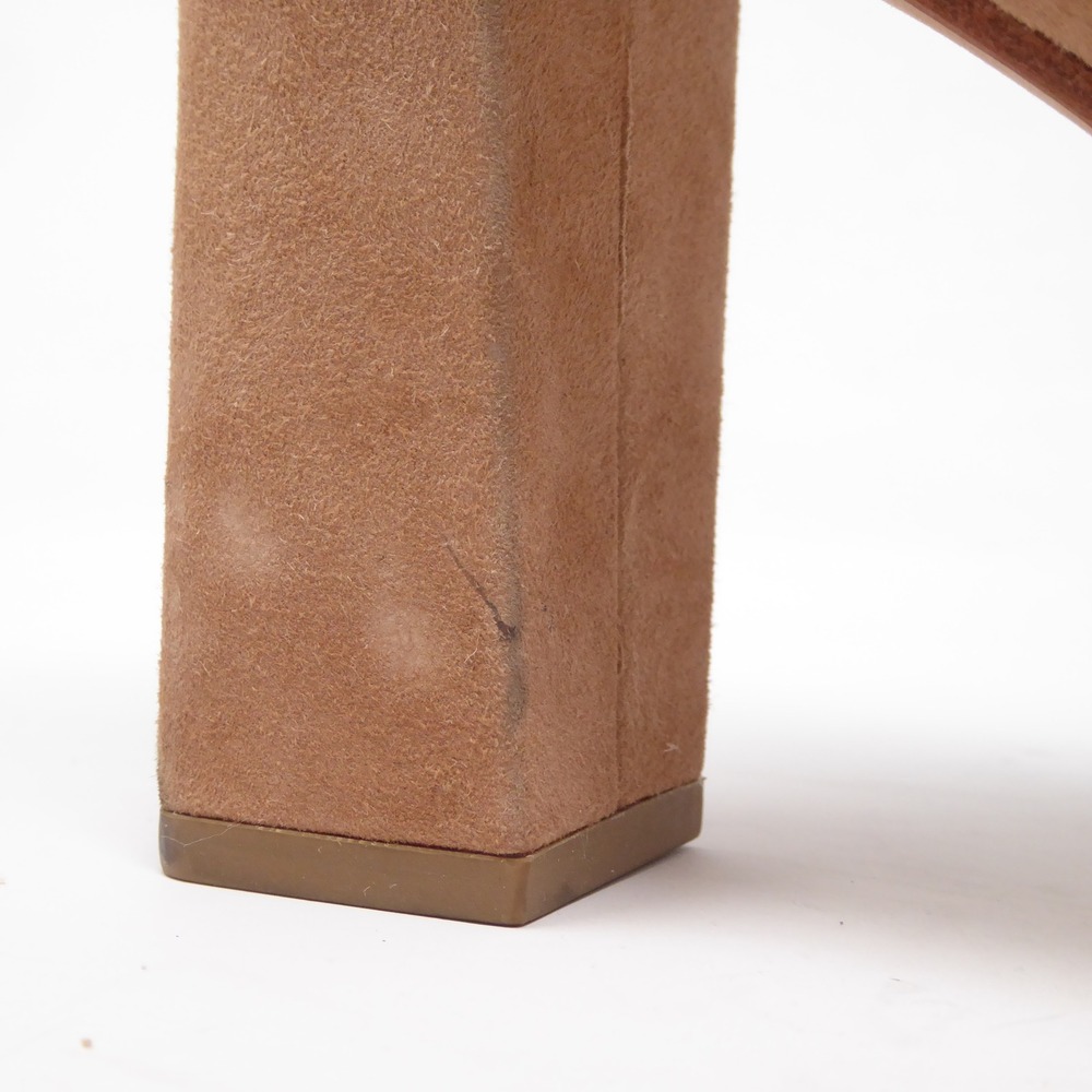 Loeffler Randall Womens Rita Block Heel Pumps Tan Suede Ankle Tie Pointed Toe 11 - Picture 3 of 10